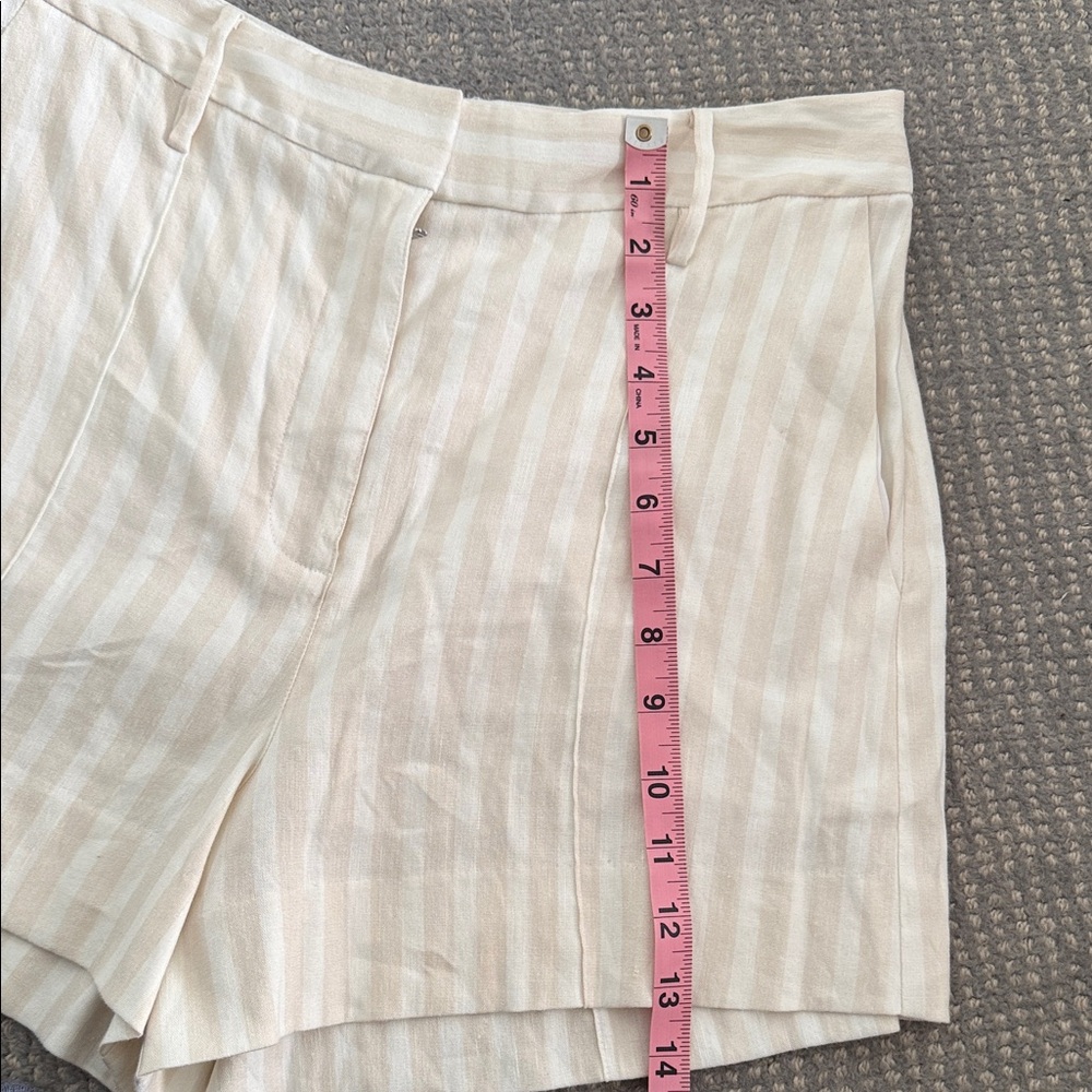 Derek Lam  Pinstripe High-Waist Tailored Women’s Shorts - Picture 8 of 9